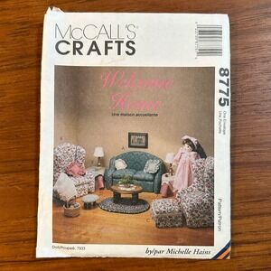 UNCUT McCall's Pattern 8775 Doll Furniture for 18" Dolls